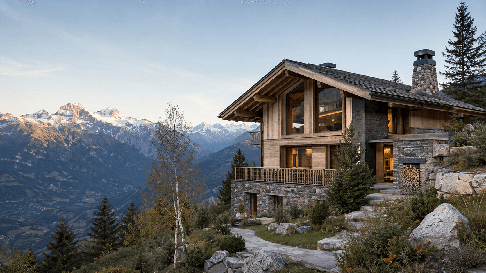 Chalet MyStay face aux montagnes